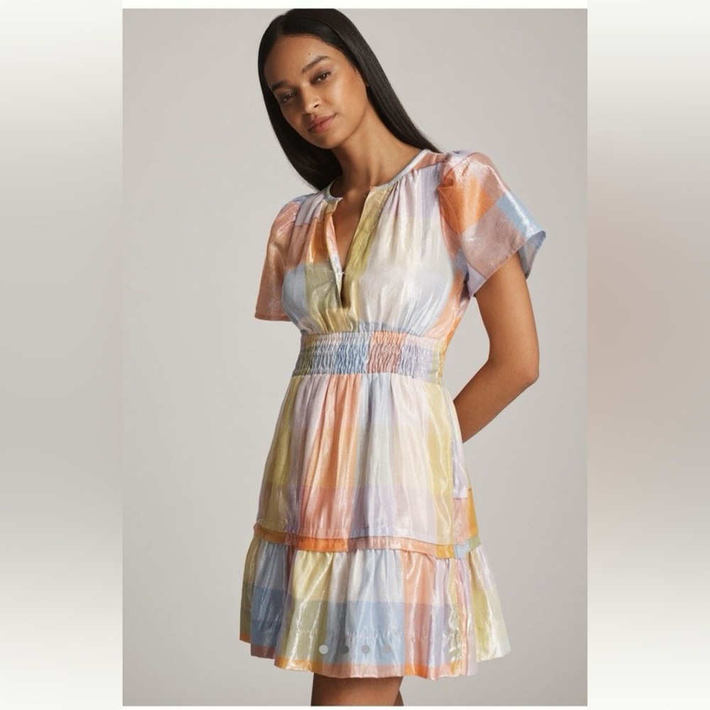 Anthropologie Somerset Metallic Dress